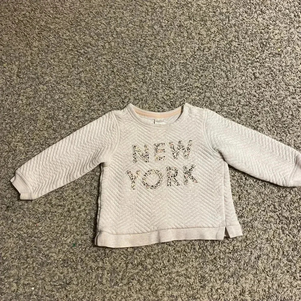 H&M New York floral sweatshirt | toddler size 12-18m